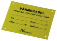 Varningskylt värmekabel, Nexans