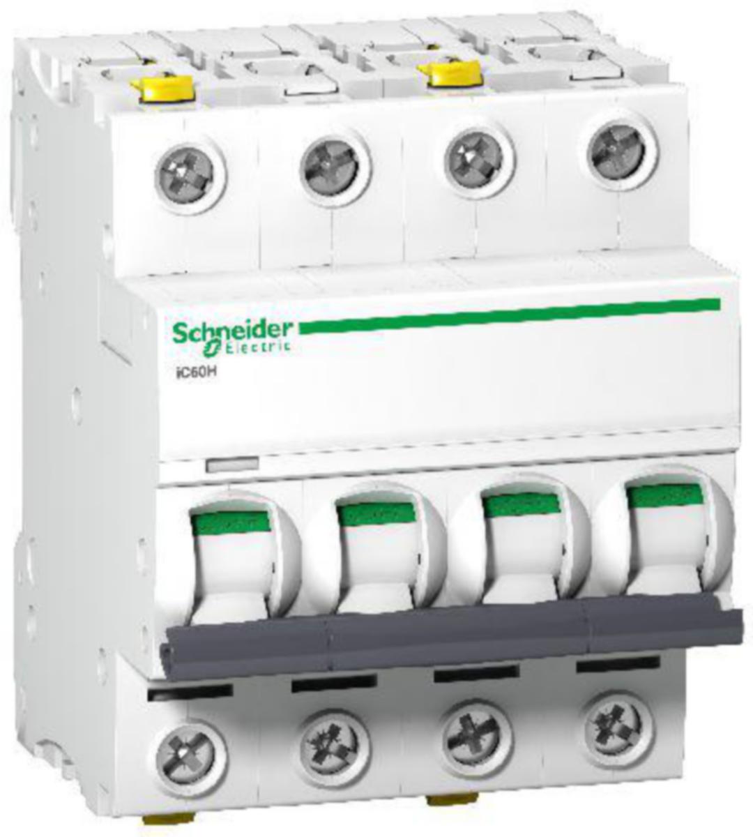 Minibrytare Schneider Electric Acti 9 B-karakteristik 4-pol 10kA - DVÄRGBRYTARE ACTI9 IC60H 4P B10A 10kA