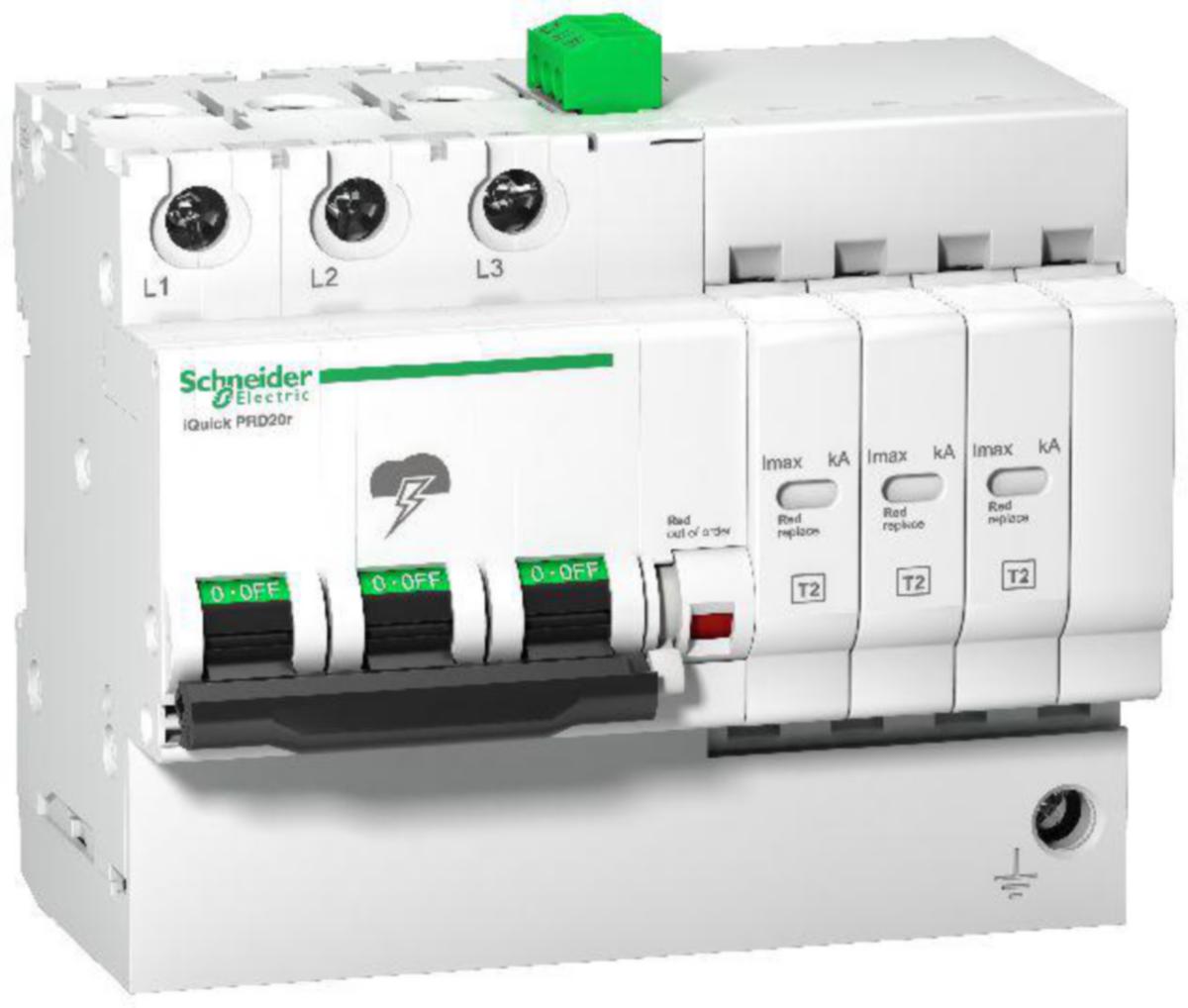 Överspänningsskydd PJ-verkko Schneider Electric Acti 9 Iquick - ÖVERSPÄNNINGSSKYDD FASTI ACTI9 IQUICK PRD20R 3P