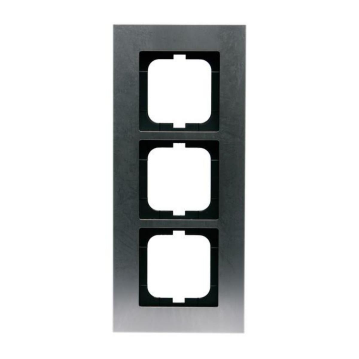 Täckram ABB Carat stål - TÄCKRAM. CARAT 3-FACK. 115MM. STÅL