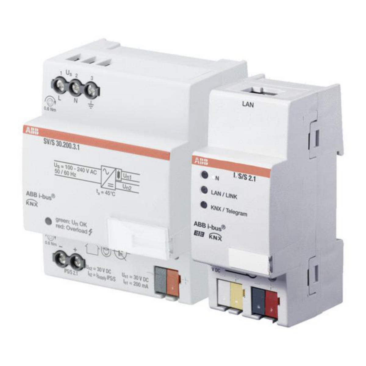 KNX Spänningsaggregat ja IP-bussomvandlare HIL/S20.1.1 ABB - CENTRAL ENHET KNX ABB EFFEKTKÄLLA IP-GATEWAY PAKET