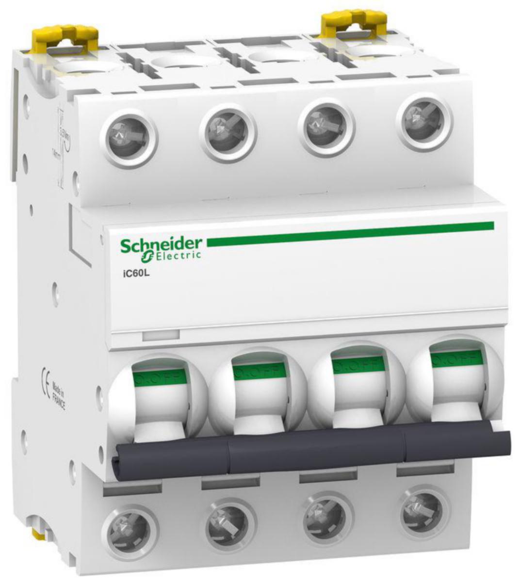 Minibrytare Schneider Electric Acti 9 C-karakteristik 4-pol 25kA - DVÄRGBRYTARE ACTI9 IC60L 4P C20A 25kA