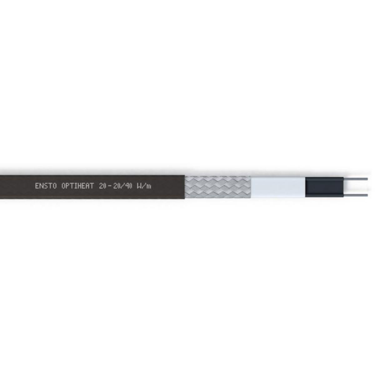 Frostskyddskabel Optiheat 20/40, Ensto - VÄRMEKABEL. SJÄLVREGLERANDE OPTIHEAT 20/40 W/M SVART 250M
