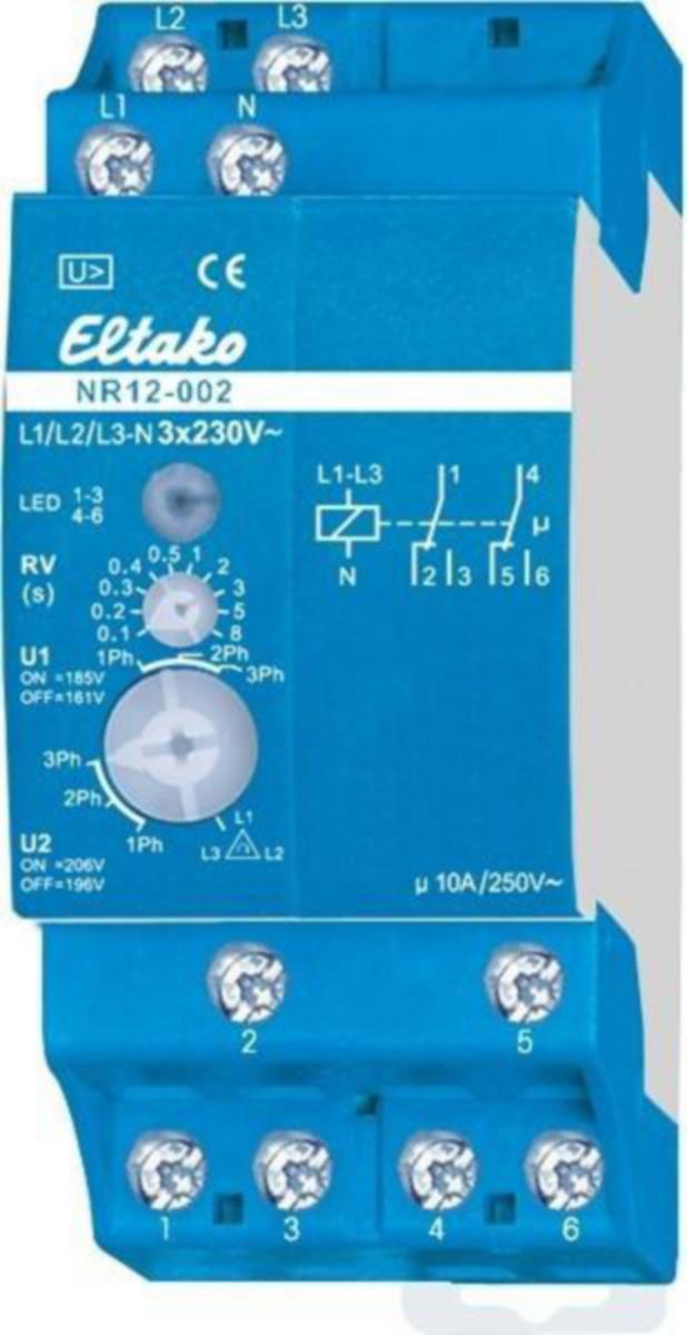 Övervakningsreläe Eltako NR12-002-3X230V - KONTROLLRELÄ NR12-002-3X230V