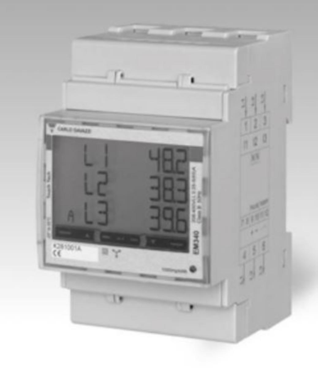Energiamätare EM340 Modbus Carlo Gavazzi - ENERGIMÄTARE CARLO GAVAZZI EM340 3V 65A LK B 3-DIN S1