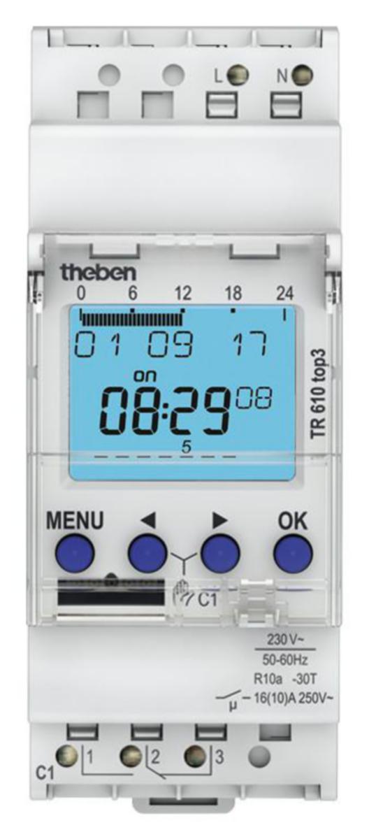 Kopplingsur digitalt Theben TR610 Top3 - DIGITAL TIMER MED VECKOSCHEMA TR 610 TOP3