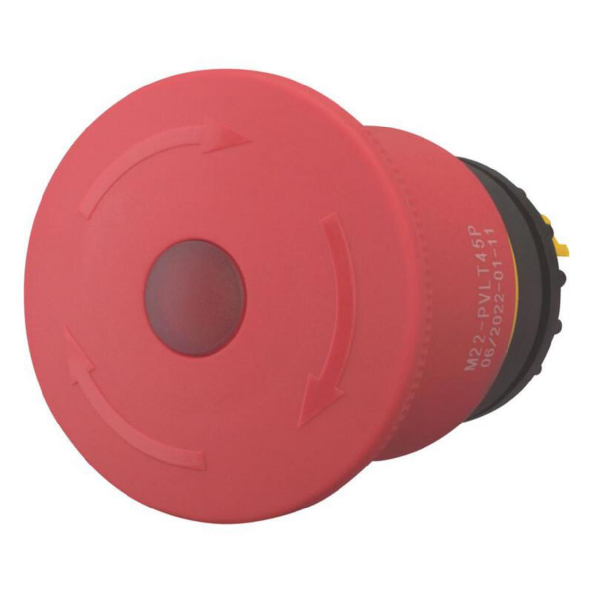 Nödstopp-tryckknapp RMQ-Titan, Eaton - NÖDSTOPP KNAPP RMQ-TITAN M22-PVLT45P VRIDA ÅTERKOPP LED