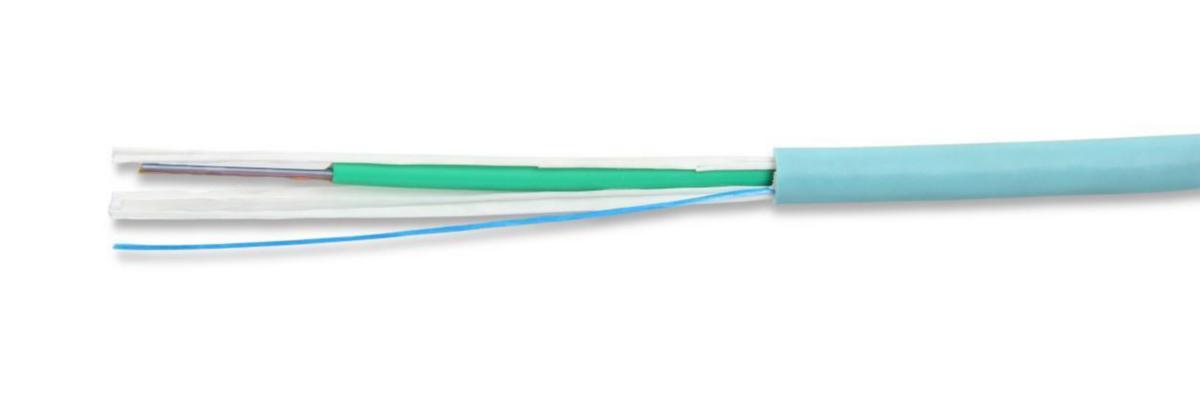 Optisk fiberkabel Eurolan OM3 in-/ut Cca Multi LT - OPTISK KABEL IN-/UT EUROLAN 24XOM3 CENTRAL TUBE CCA