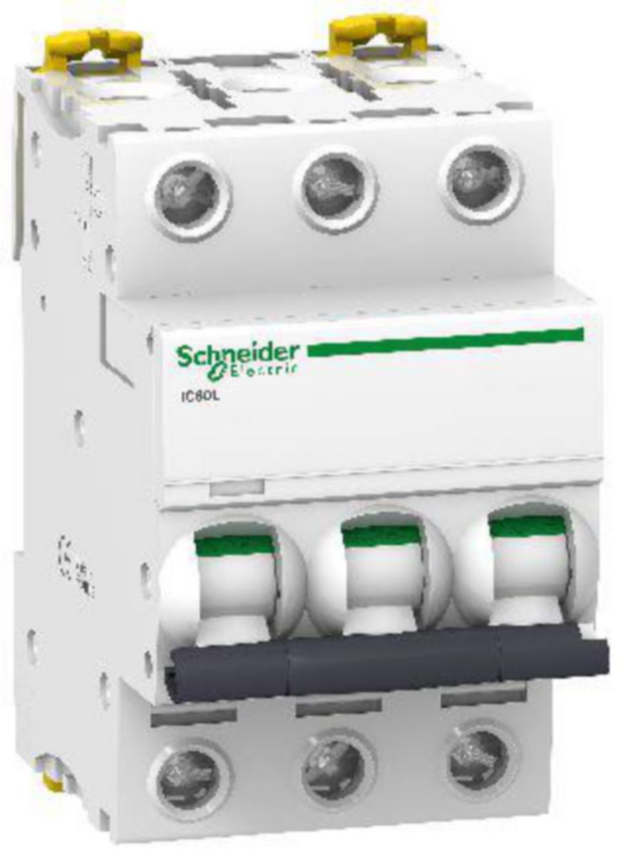 Minibrytare Schneider Electric Acti 9 C-karakteristik 3-pol 25kA - DVÄRGBRYTARE ACTI9 IC60L 3P C1A 100kA