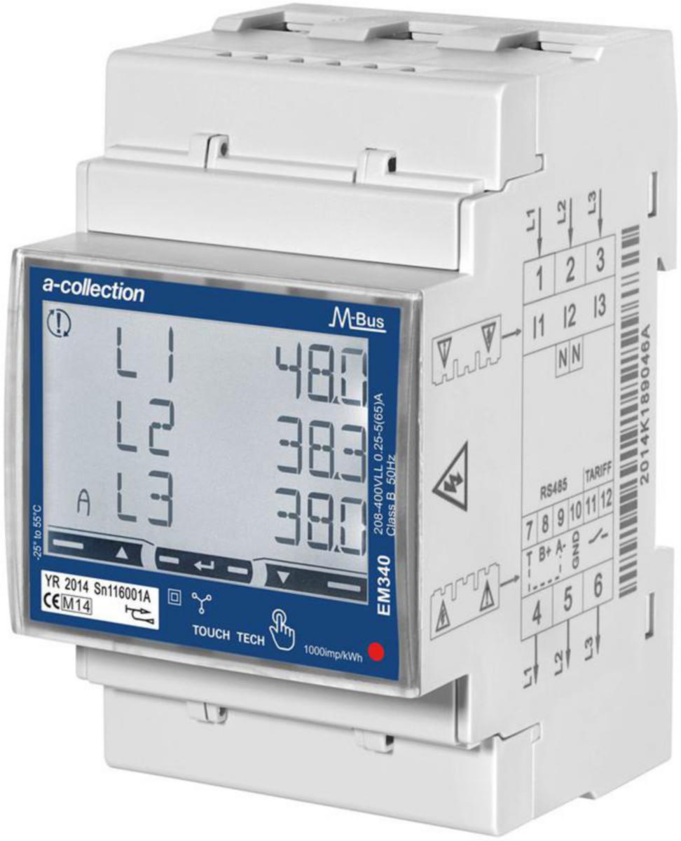 Energimätare 3-fas a-collection - ELMÄTARE aENERGY EM340-DIN 3-FAS