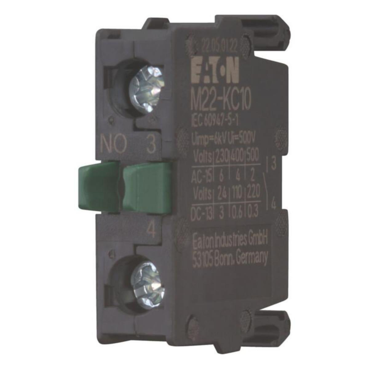Kontaktdon RMQ-Titan, Eaton - KONTAKTDON RMQ-TITAN M22-KC10 1S BOTTENPLAT INSTALL