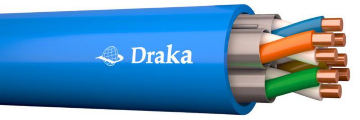 Nätverksdatakabel Draka Cat6 skärmad - DATAKABEL AFUMEX UC400 S23 C6 U/FTP 4P HF DCA