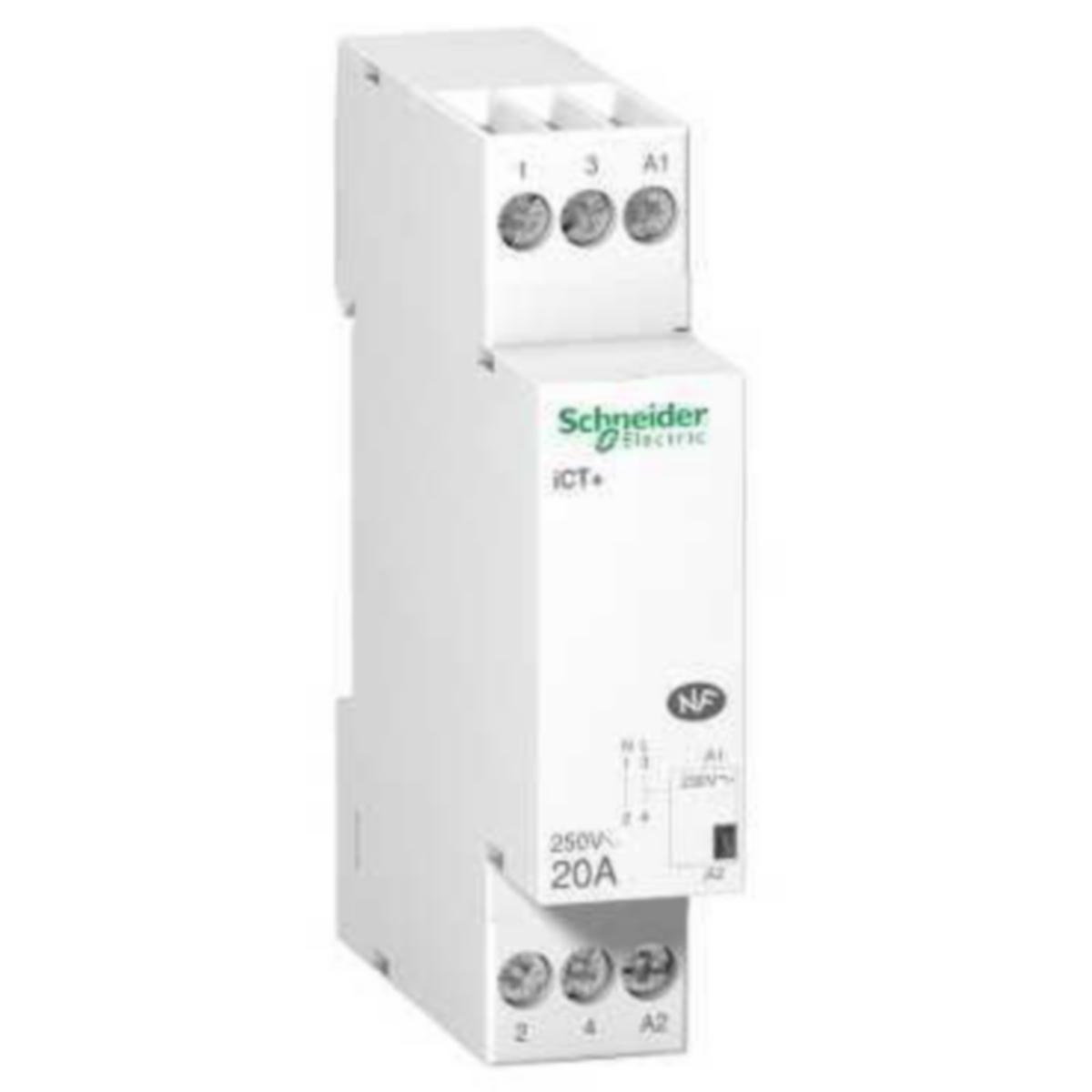 Modulkontaktor Schneider Electric Acti 9 iCT+ - KONTAKTOR ICT + LED SCHNEIDER A9C15030. 20A 1S 230VAC