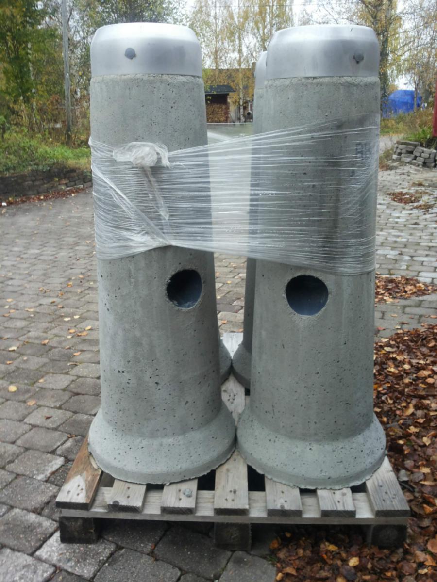 Stolpfundament (fästes med justerbultar) Lujabetoni RBJ-RST - STOLPFUNDAMENT LUJABETONI RBJ-5RST (150-224MM. 8-12M)