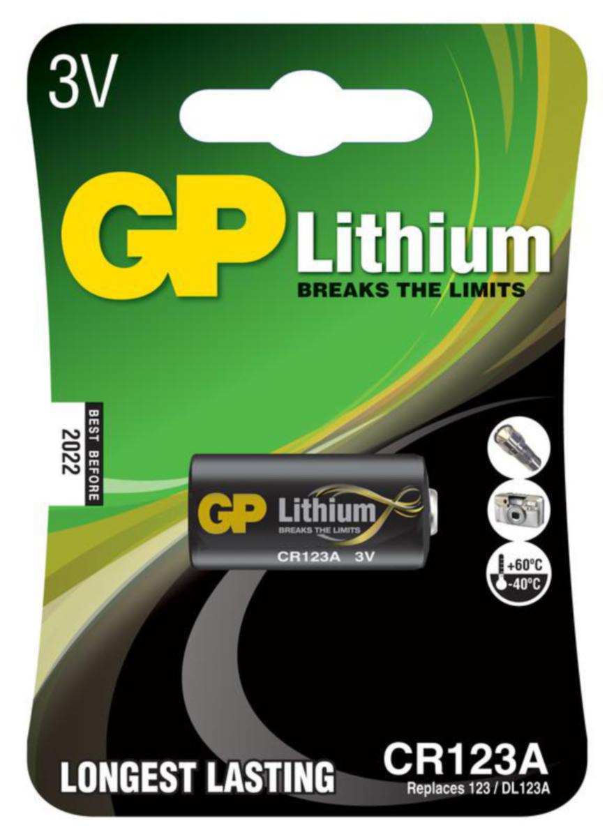 Batteri lithium GP - LITHIUM FOTOBATTERI GP CR 123A-U1 / 123A BL10