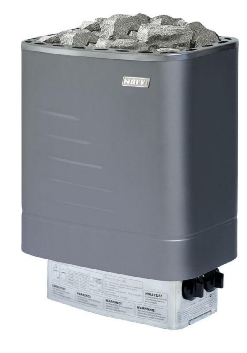 Bastuaggregat väggmodell Narvi NM 900 - BASTUSPIS VÄGG NARVI NM 900. 9 KW GRÅ