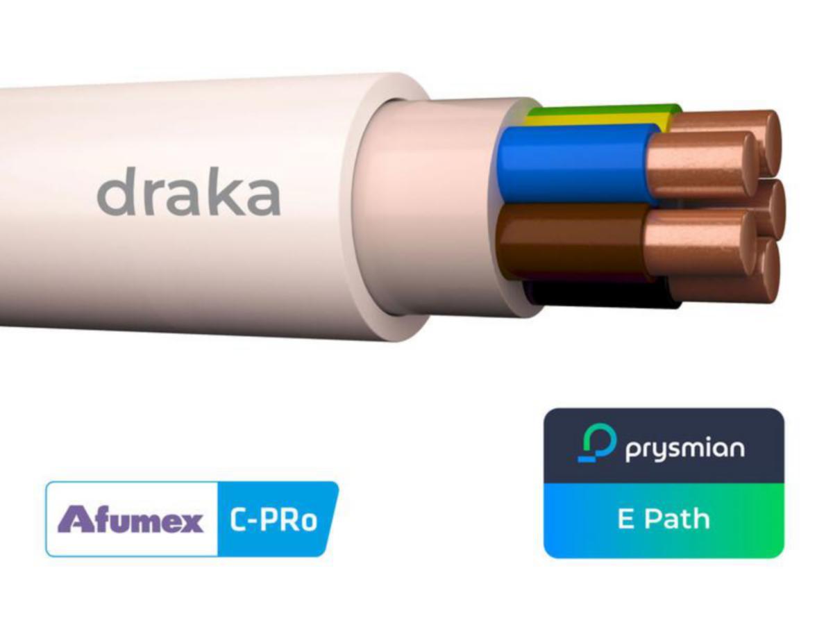 Installationskabel Draka Afumex C-Pro AFUX HF Cca - INSTALLATIONSKABEL-HF PRYSMIAN AFUX-HF C-PRO 5X2.5 S Cca R50