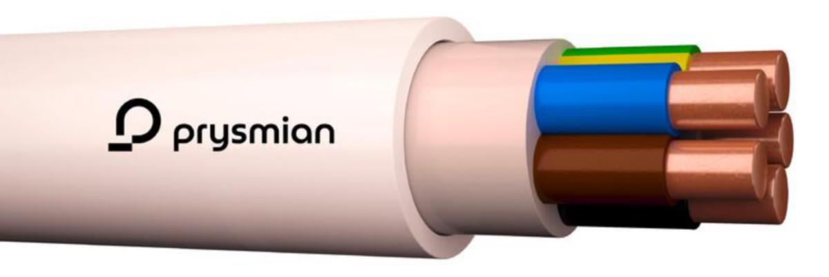 Asennuskaapeli MMJ 5x2,5 CCA - INSTALLATIONSKABEL-HF PRYSMIAN AFUX-HF C-PRO5X2.5 S Cca PK150