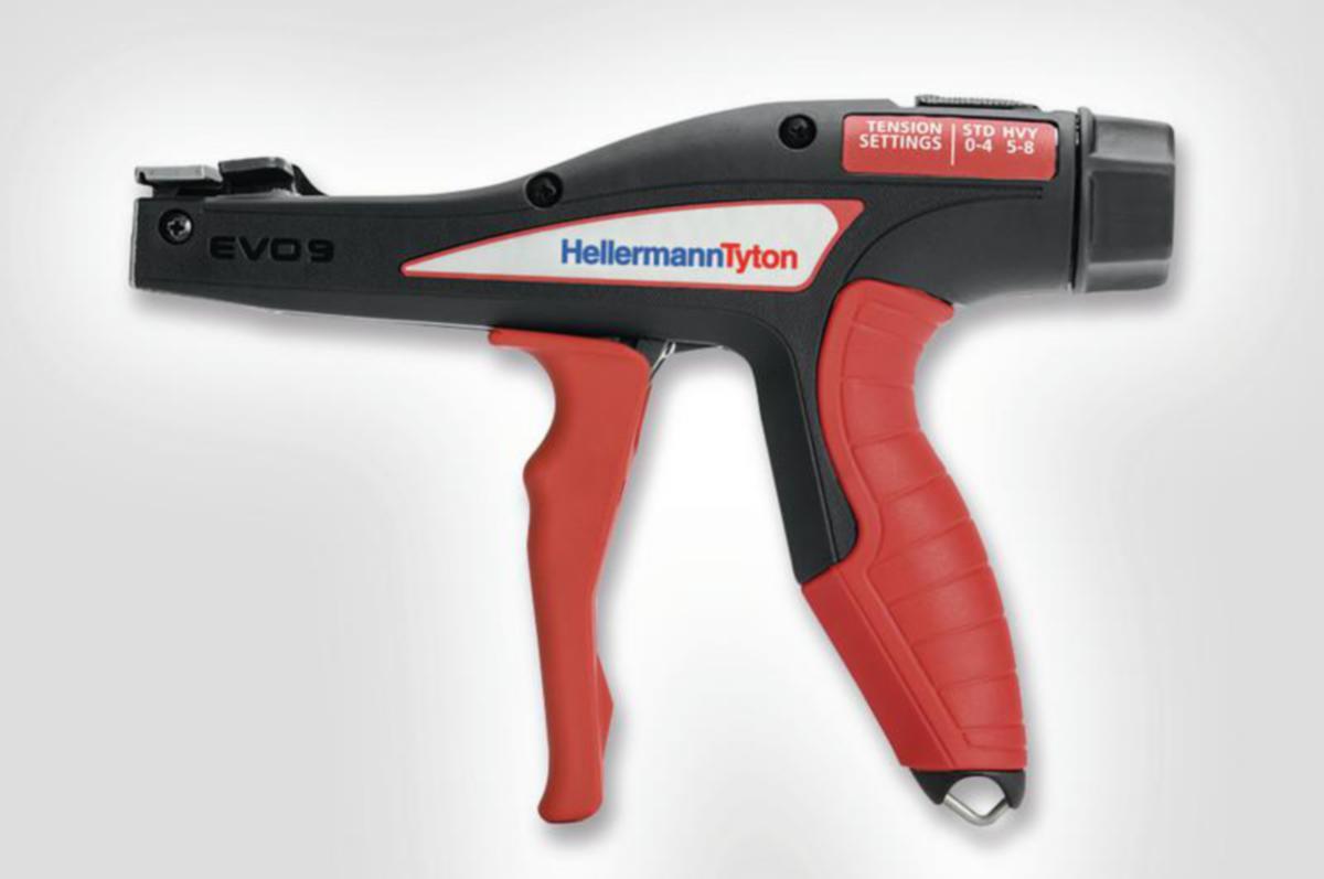 Buntbandsverktyg EVO9 HellermannTyton - VERKTYG FÖR PLASTBUNTBAND HE EVO9 MAX 13.2 BRED PLAST