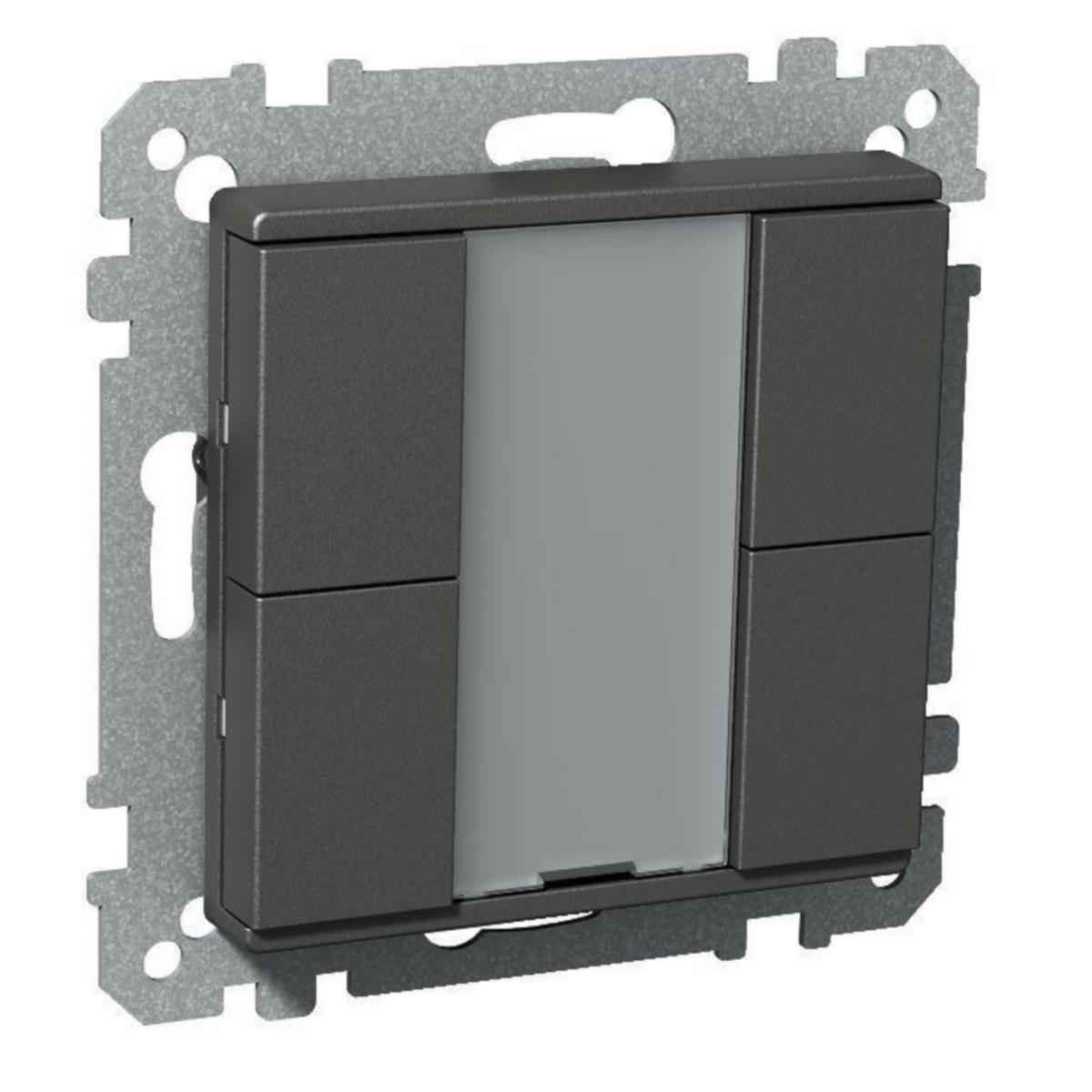 Tryckknappar Exxact, KNX, Schneider - EXXACT TRYCKKNAPP KNX TRYCKKNAPP 4 ANTRASIT