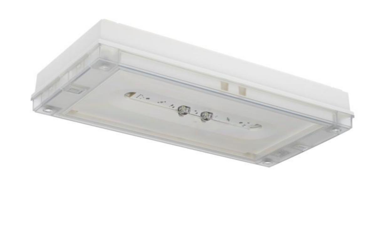 Nödbelysning Teknoware Solid Line Midbay - NÖDLJUSARMATUR TWT4351WK 230V IP65