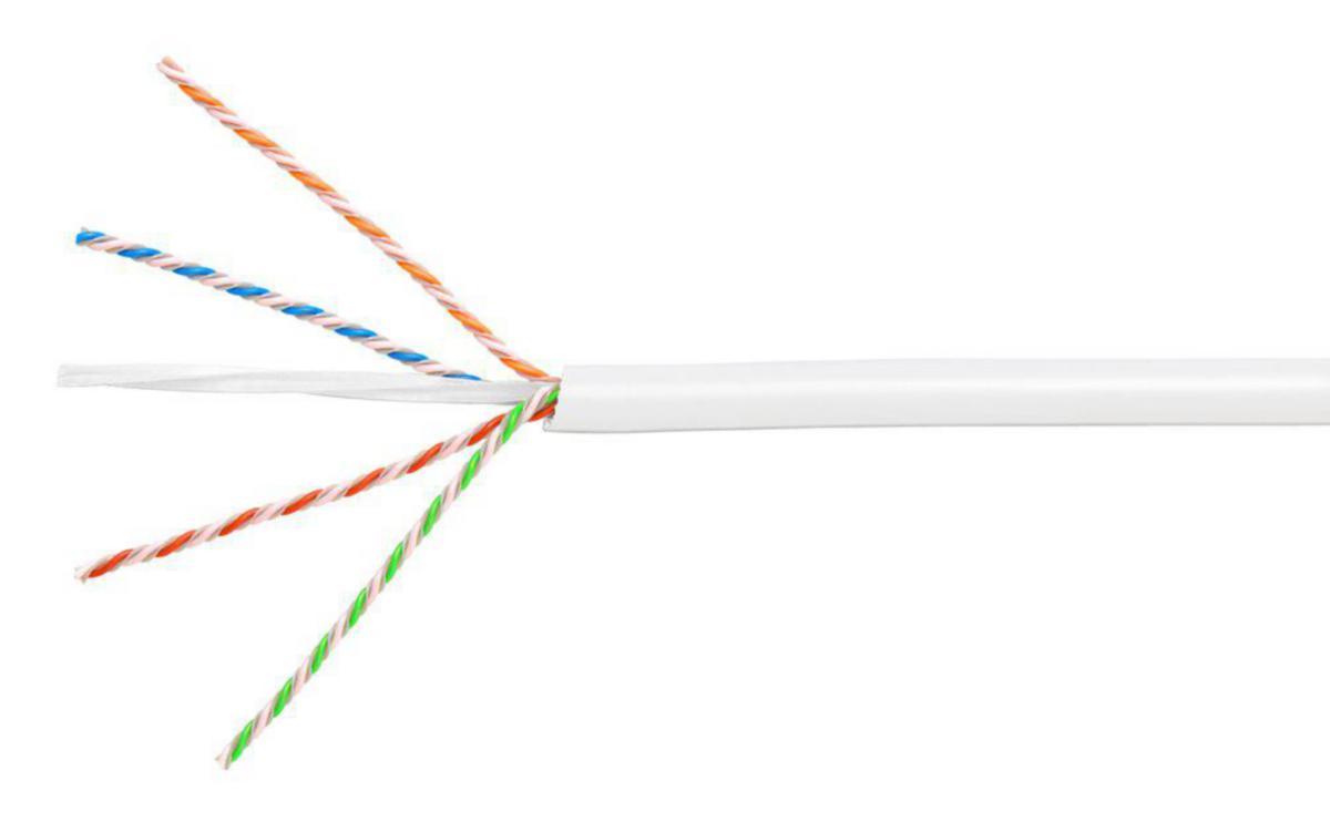 Nätverksdatakabel Netconnect CAT6 U/UTP DCA - NÄTVERKSKABEL-CAT6A CS44ZC WIT C6A 4/23 U/UTP CCA