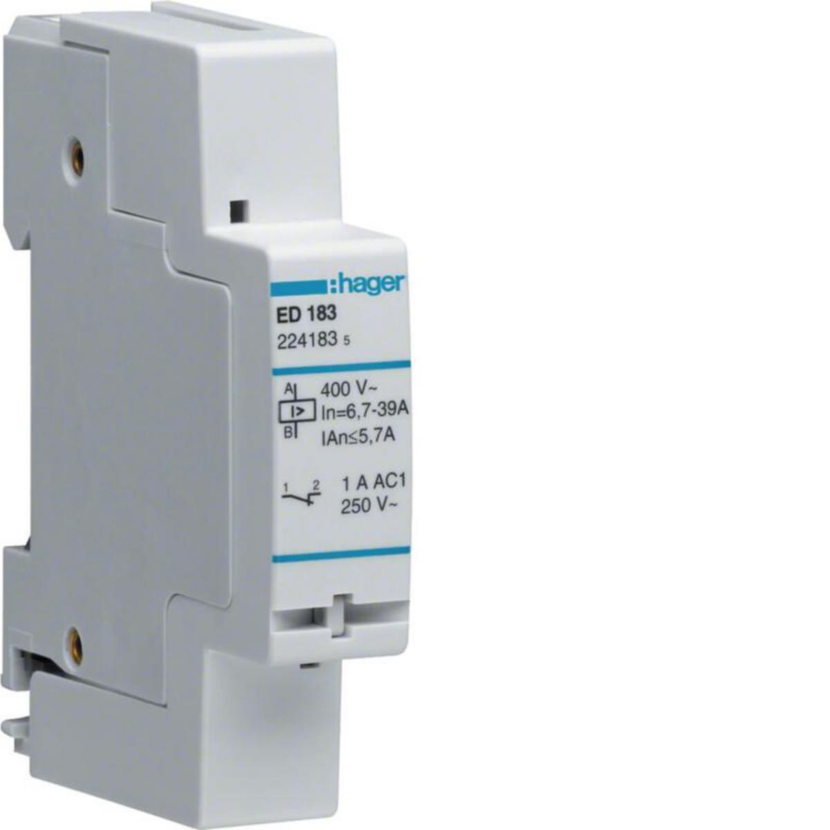 Övervakningsreläe Hager - EFFEKT VAKT ED183 VV-PANNA 27KW/6.7-39A