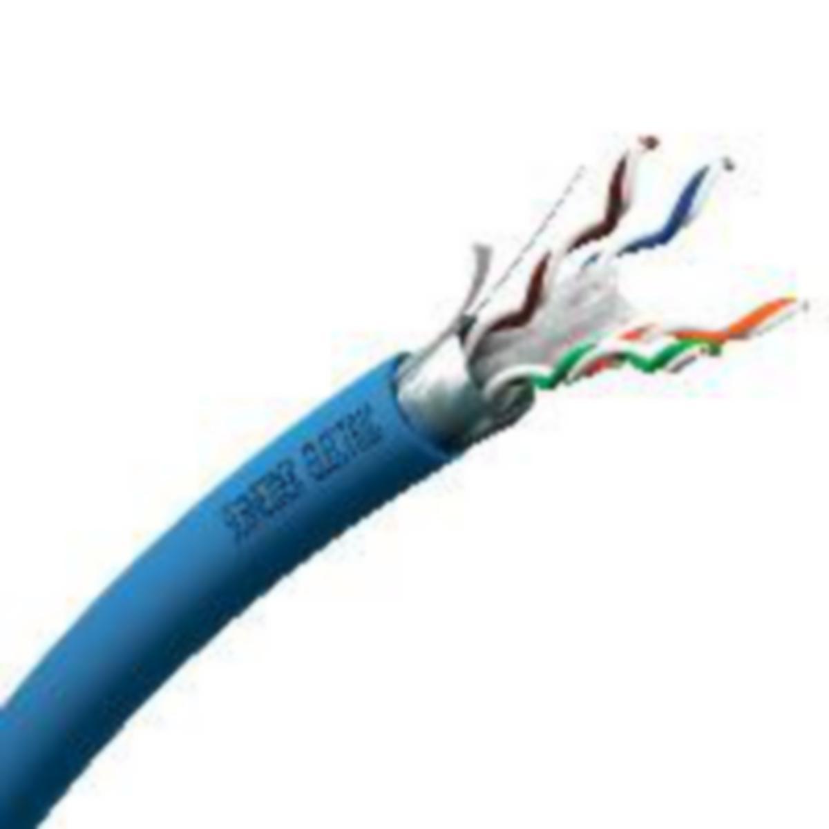 Tietoverkkokaapeli-CAT6A Schneider Electric Actassi F/UTP CCA - NÄTVERKSDATAKABEL ACTASSI KAT 6A F/UTP 4P BLÅ T500