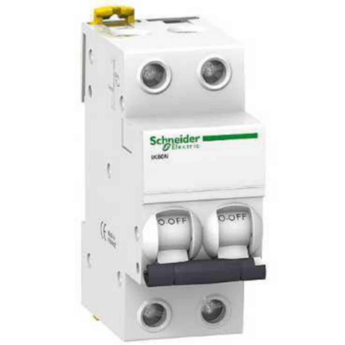 Minibrytare Schneider Electric Acti 9 C-karakteristik 2-pol 6kA - DVÄRGBRYTARE ACTI9 IK60N 2x16A/C/6kA