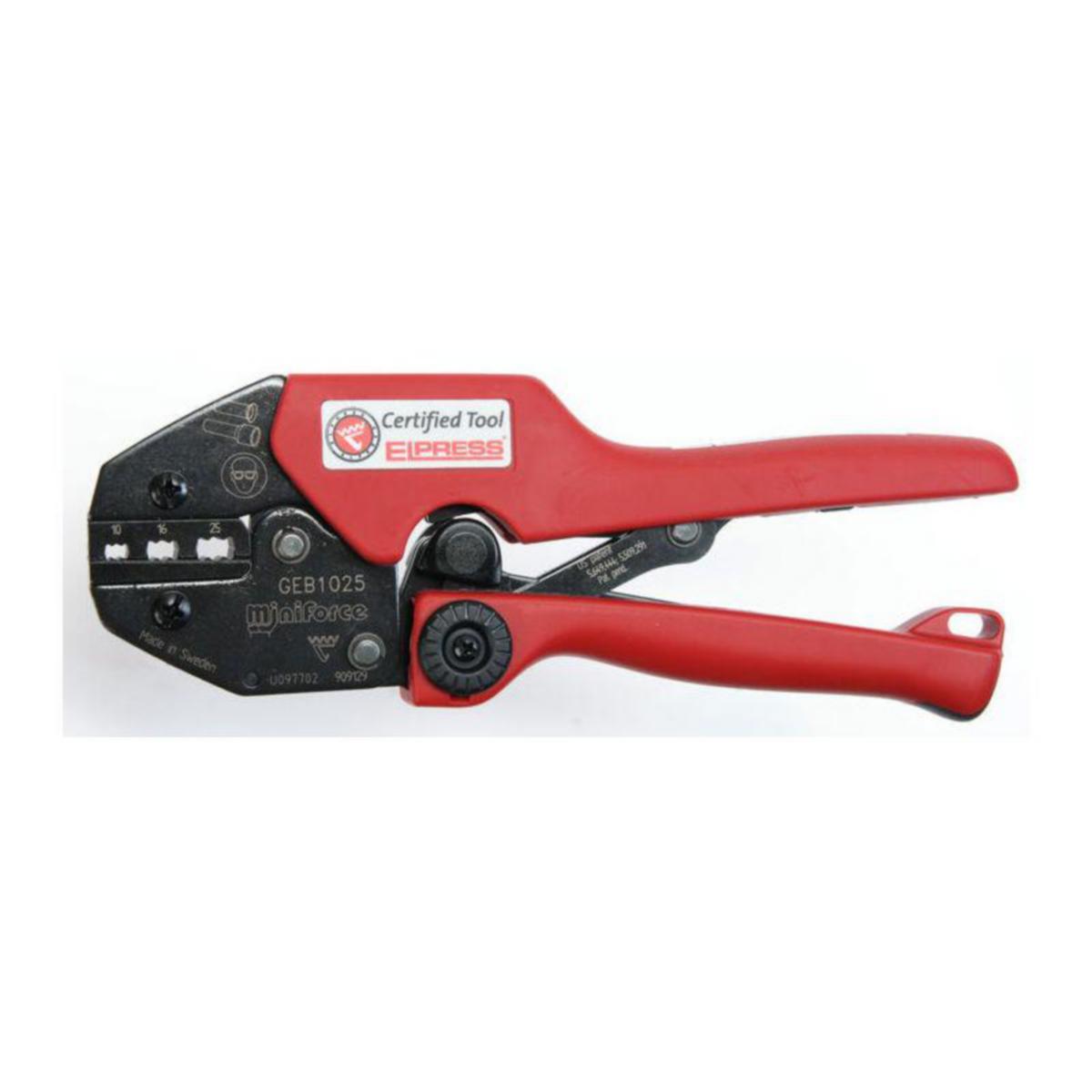 Krimptång (för ändhylsa) Miniforce Elpress - PRESSTÅNG MINIFORCE GEB1025C 10-25mm2 ÄNDHYLSOR