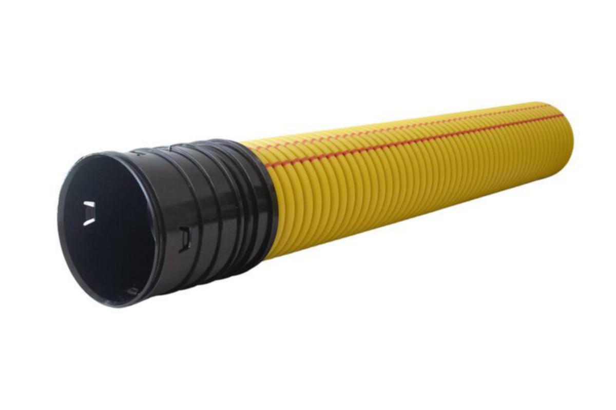 Kabelrör Pipelife PE tupla - KABELSKYDDSRÖR PE DUBBEL 160X6M A GUL MUFF+TÄTN