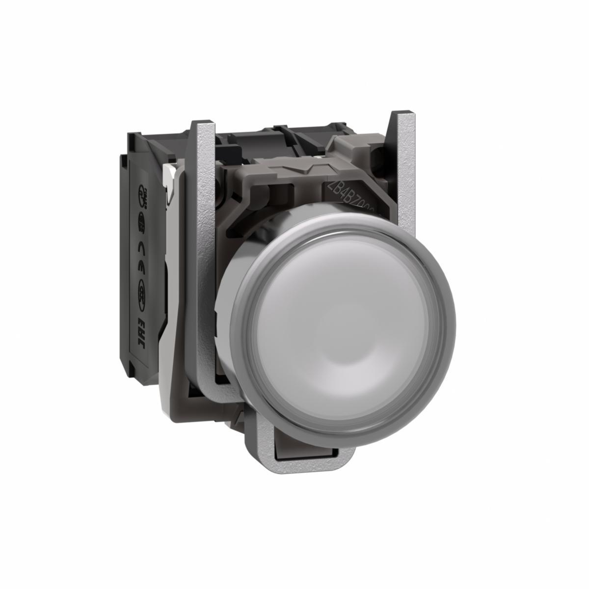 Lamptryckknapp Schneider Electric Harmony XB4BW - LAMPTRYCKKNAPP SCHNEIDER XB4BW31B5 LED 24V NO+NC VIT