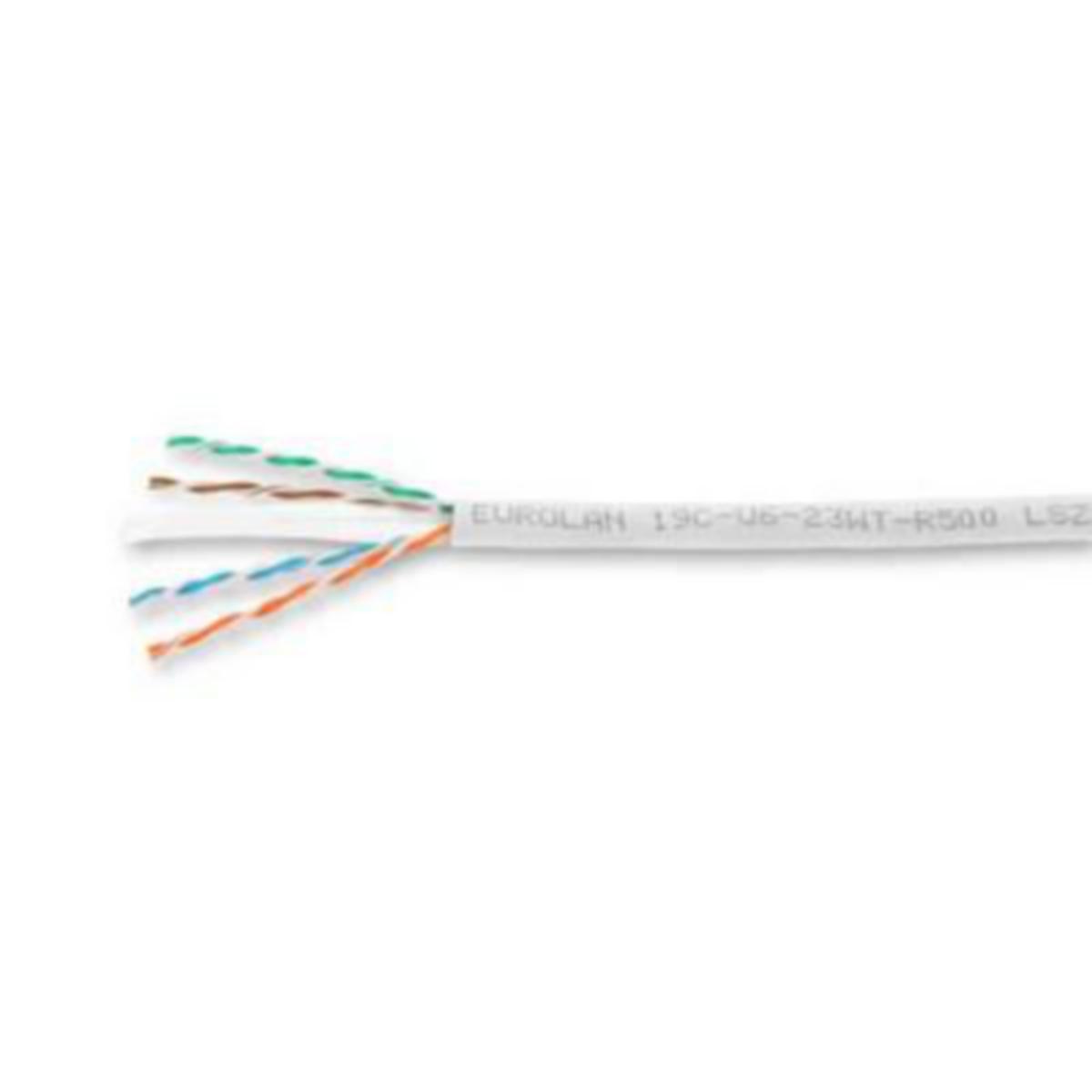 Nätverksdatakabel Eurolan CAT6 U/UTP DCA - NÄTVERKSDATAKABEL-CAT6 EUROLAN U/UTP DCA L305 VIT