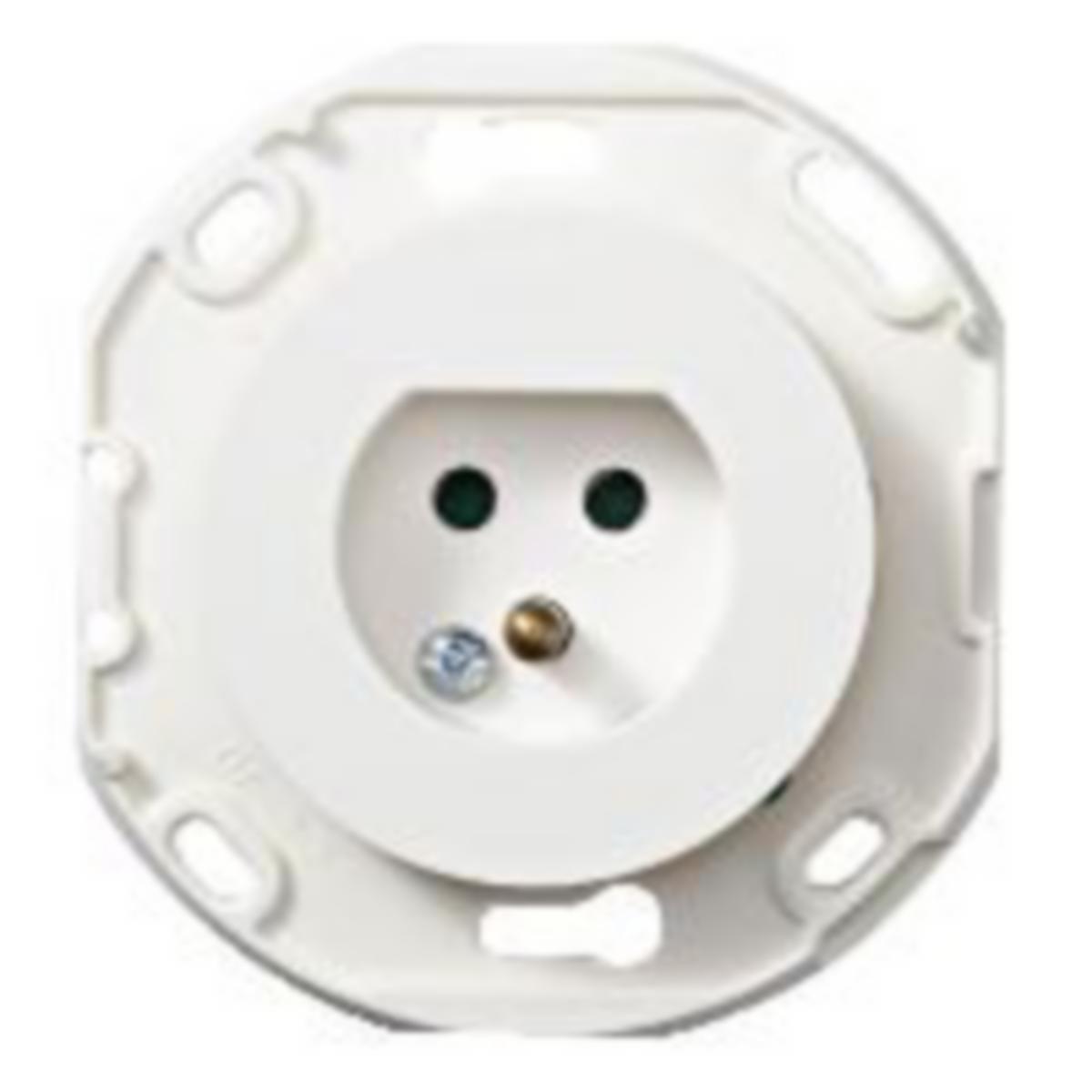 Belysninguttag Schneider Electric Renova - LAMPUTTAG RENOVA 2-POL+JORD UTTAG VIT