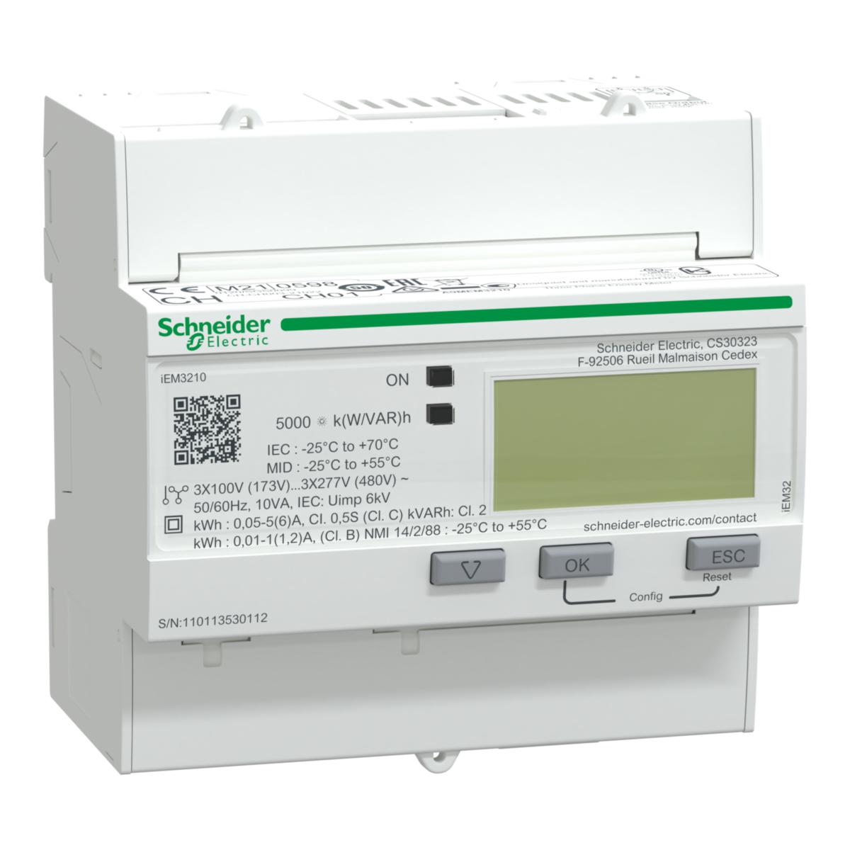Energimätare Schneider Electric Acti 9 iEM3000-serie - ENERGIMÄTARE IEM3210 KWH-MÄTARE CTX/5 PULS