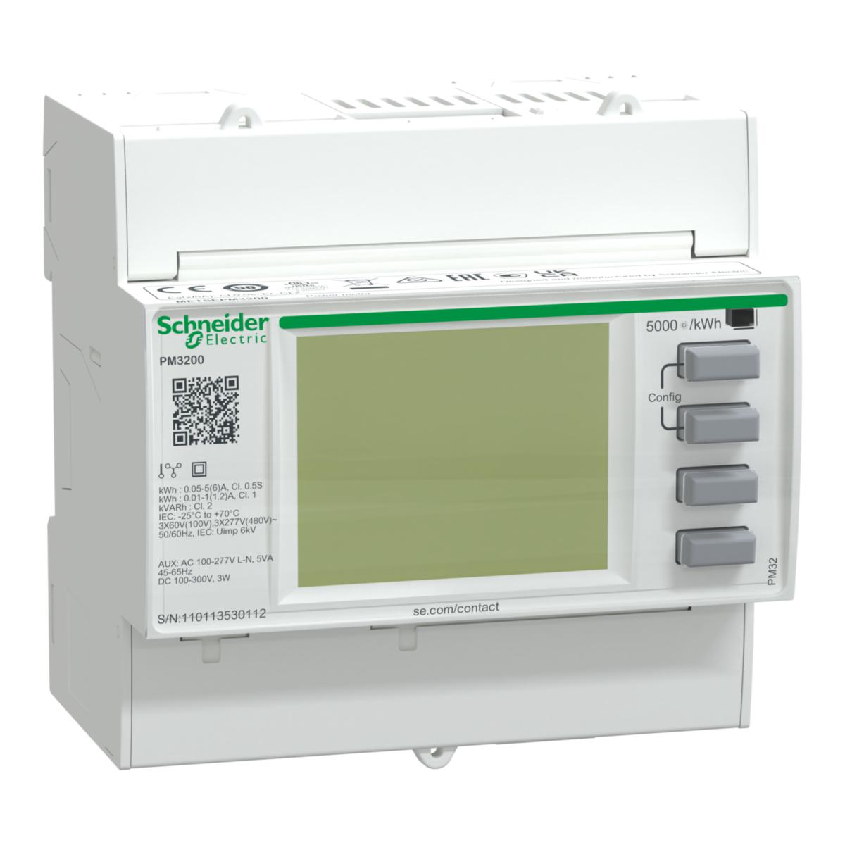 Kombinationsinstrument Schneider Electric PM3000-sarja - ENERGIMÄTARE PM3200 POWERMÄTARE CT X/5