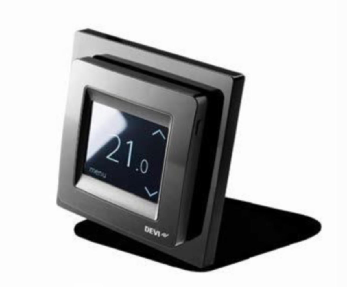 Kombinationstermostat DEVIreg Touch - KOMBI TERMOSTAT DEVIREG TOUCH RAM 230V 16A SVART
