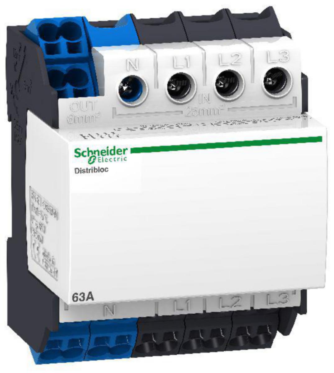 Monteringsset förgräning Schneider Electric Acti 9 - FÖRGRENINGSTILLBEHÖR ACTI9 DISTRIBLOC 63A 4P UNDERIFRÅN