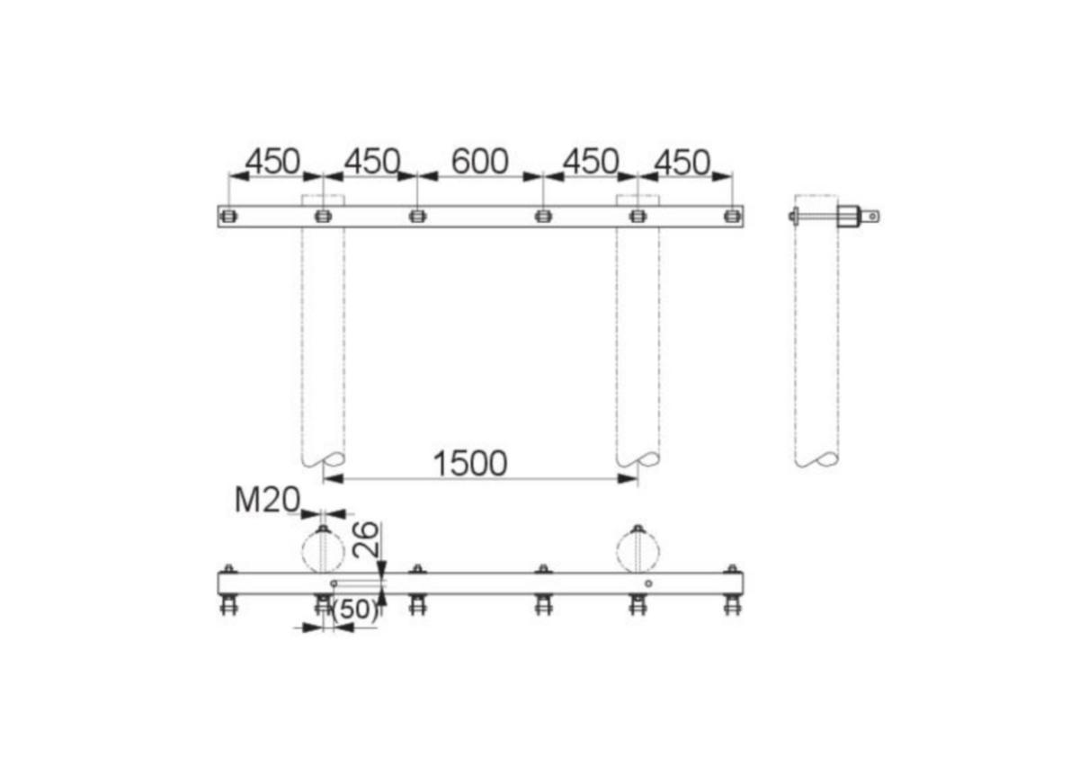 Crossarm Ensto UN - REGEL ENSTO UN SH176 PAS/BLL II-LEDNING