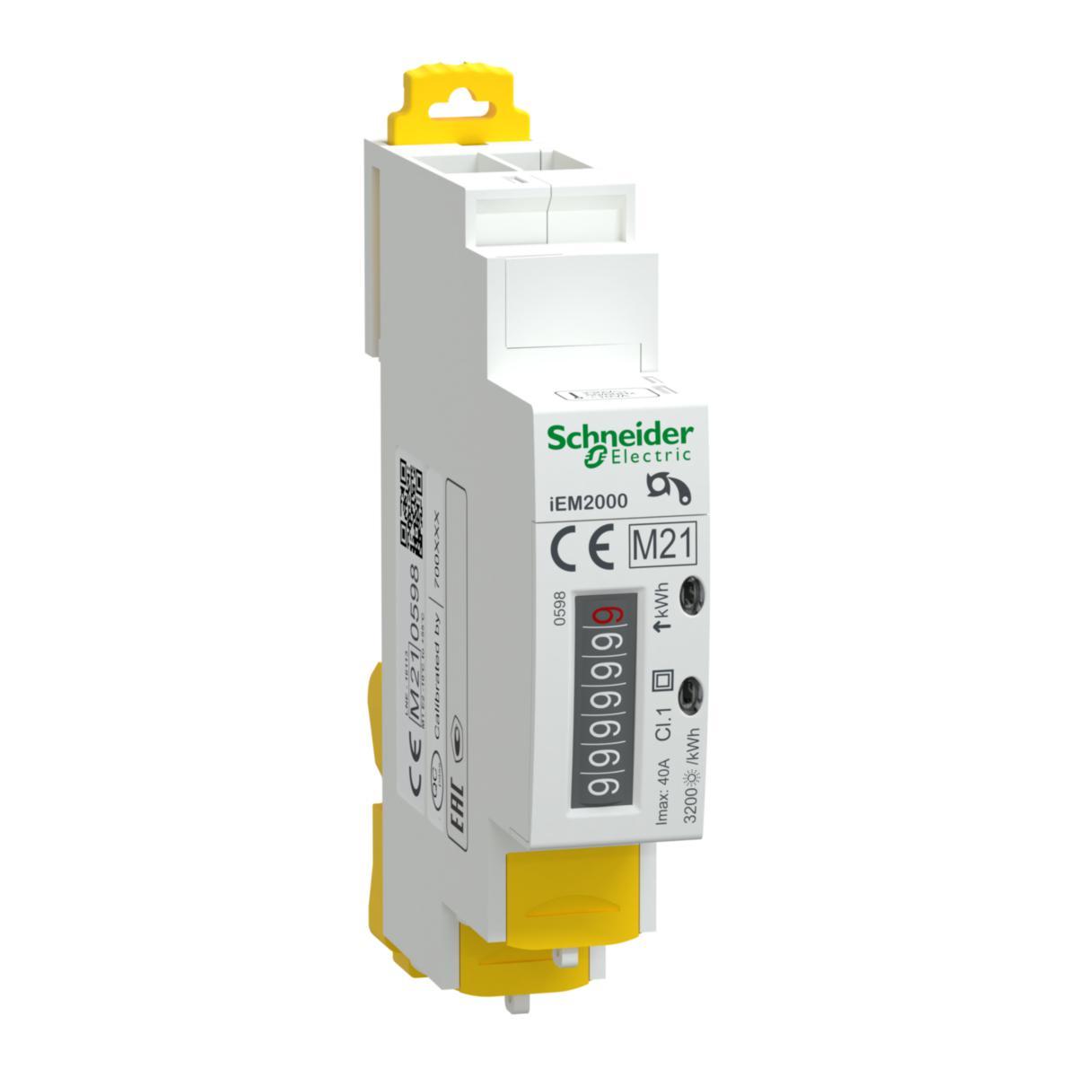 Energimätare Schneider Electric Acti 9 iEM2000-serie - ENERGIMÄTARE IEM2000 1P 40A KL1 DIN