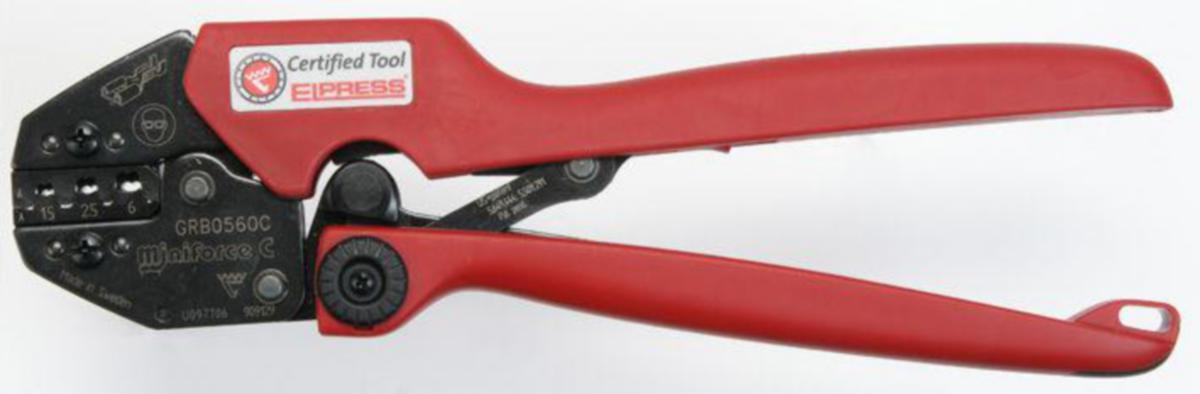 Krimptång (rund krimpning) Miniforce Elpress - PRESSTÅNG MINIFORCE GRB0560C 0.5-6mm2 RULLCRIMP