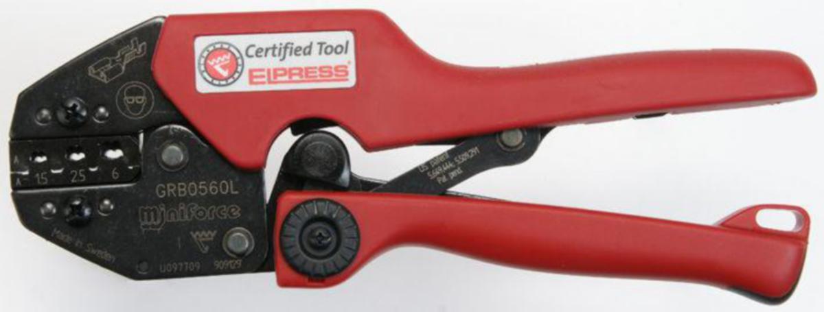Krimptång (rund krimpning) Miniforce Elpress - PRESSTÅNG MINIFORCE GRB0560L 0.5-6mm2 RULLCRIMP