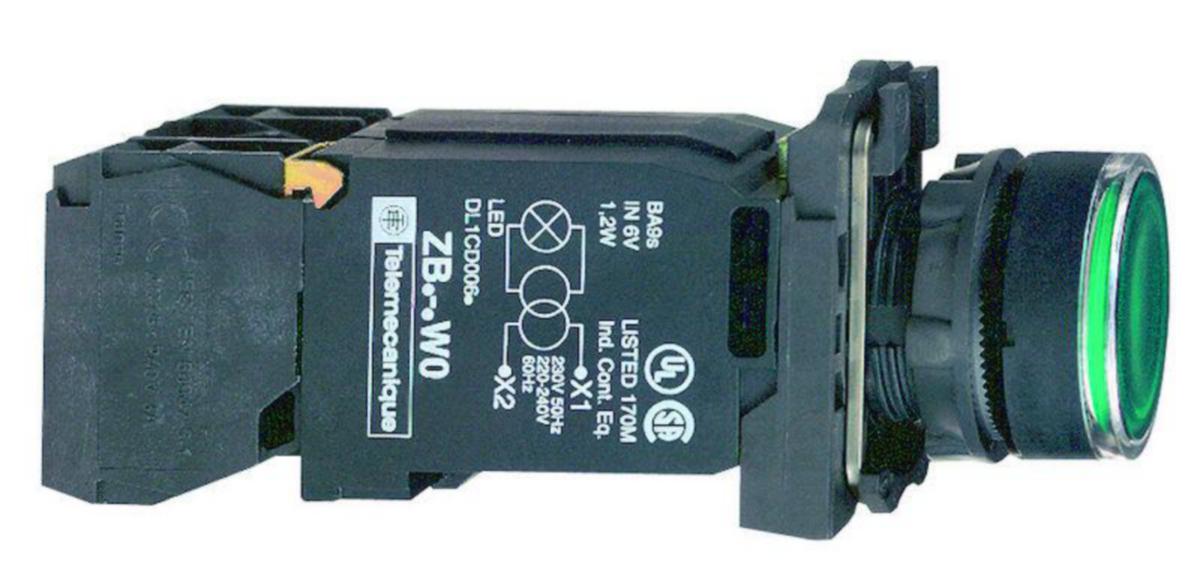 Kumisuojuspainike Schneider Electric Harmony - PLANA TRYCKEN FÖR LAMPA XB5AW3345
