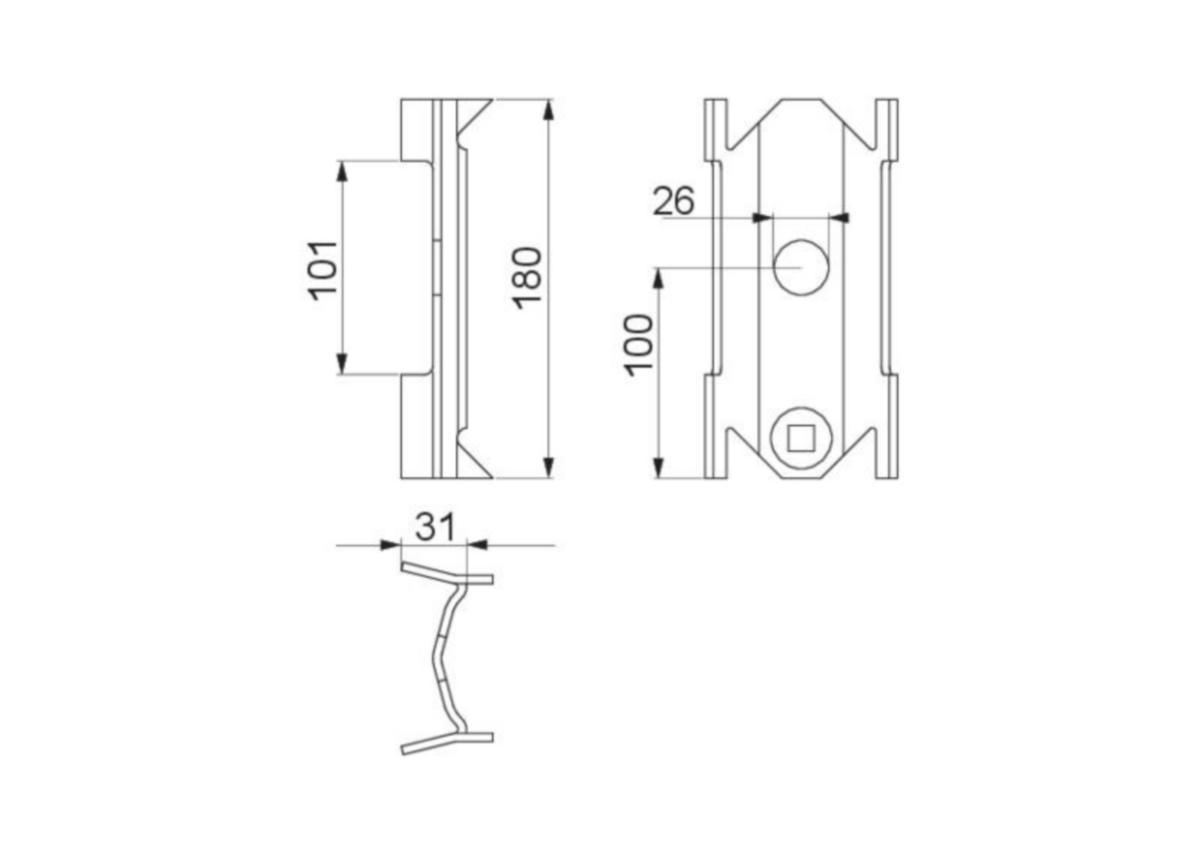 Regelstöd Ensto UN - REGELTILLBEHÖR ENSTO UN PPS 216.20 Ø26mm